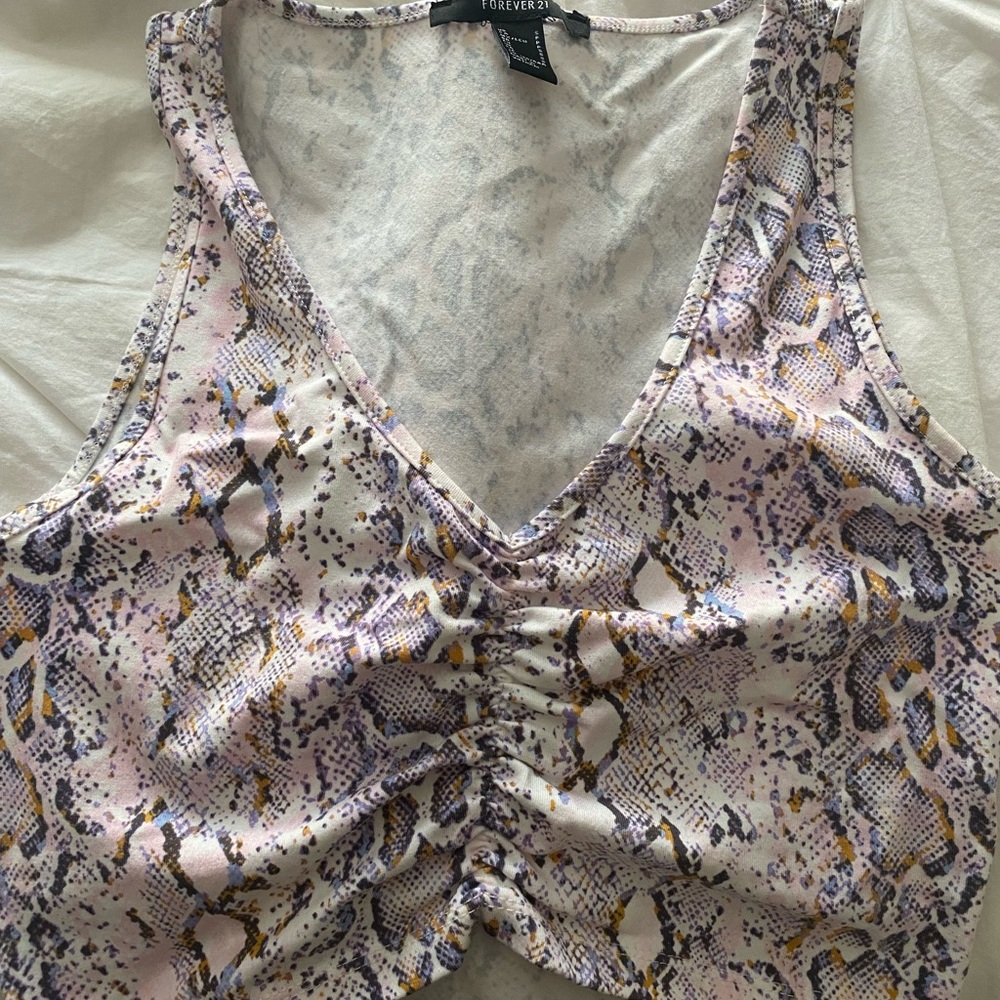 Snake print crop top